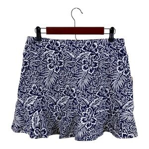 Tommy Bahama Athletic Blue Floral Ruffle Skort Sz S Golf Tennis Activewear